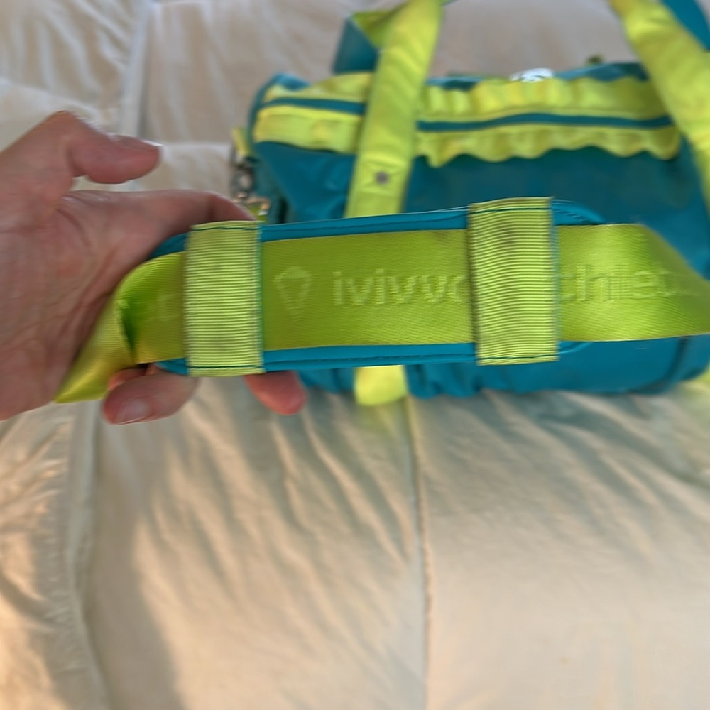Ivivva by Lululemon Teal and Neon Yellow Travel/Tote  Bag - Picture 12 of 14